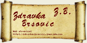 Zdravka Bršović vizit kartica